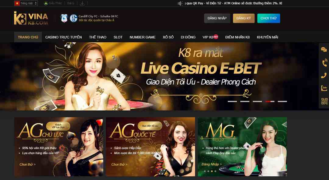 Casino với dealer phong cách của sân chơi K8